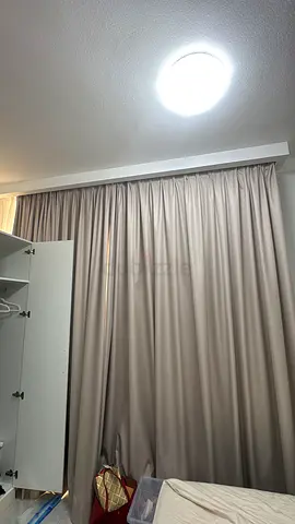 305cm height and 261cm height Beige Curtains - with chiffons length 3m-4m with rails