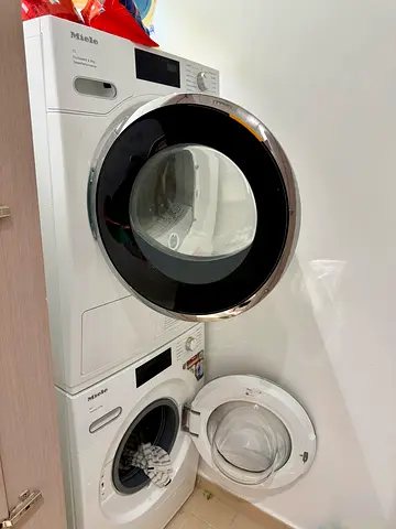 Miele stacked washer and dryer pair - good condition