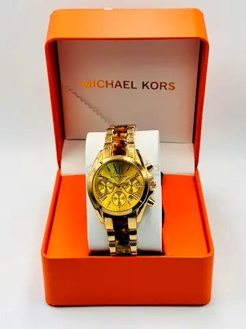 Michael Kors gold-tone womens watch with box (used)