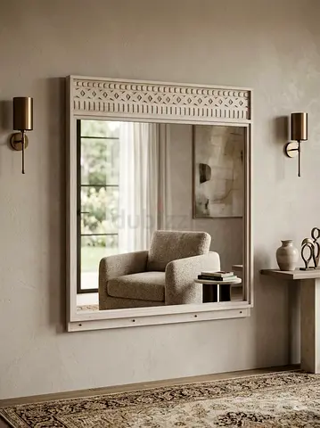 Art and craft solid wood mirror