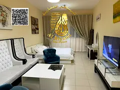 Furnished studio apartment for rent in Ajman One Tower, all bills included