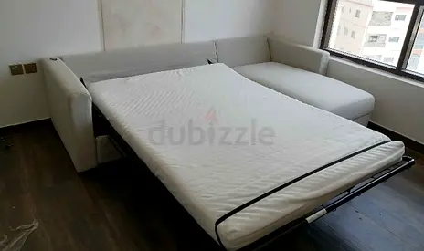 VIMLE Light grey L-shaped sofa with pull-out bed (good condition)