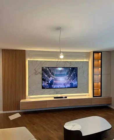 ​Modern Minimalist TV Feature Wall