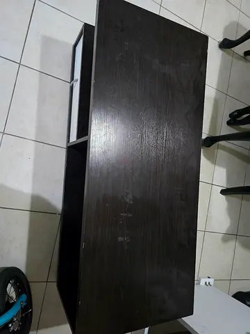 Dark Wood TV Stand / Coffee Table with Storage