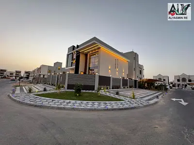 فيلا مودرن كورنر | دبل هايت + جلسة خارجية | 4 ماستر | الحليو 2 عجمان