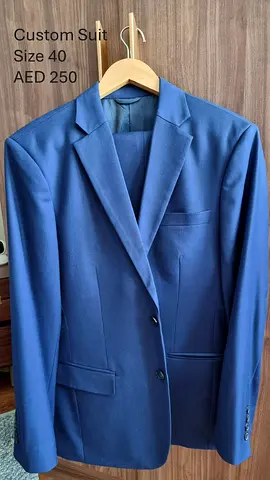 Custom Blue Mens Suit Size 40