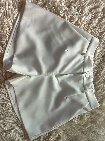 White Tailored High-Waist Womens Shorts - size XS/S
