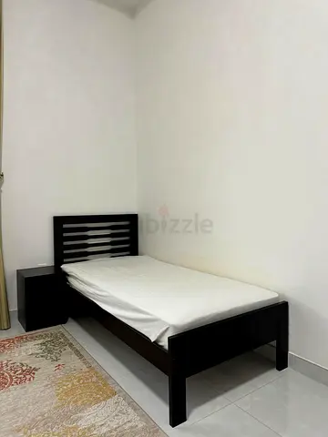 Single Bed Frame with Mattress and Nightstand - Good Condition