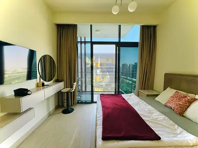 Furnished Studio | Pool View | Balcony | Azizi Riviera 36