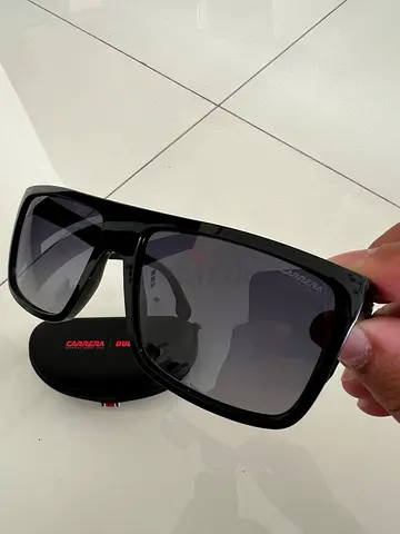 Carrera black oversized sunglasses with case - gently used