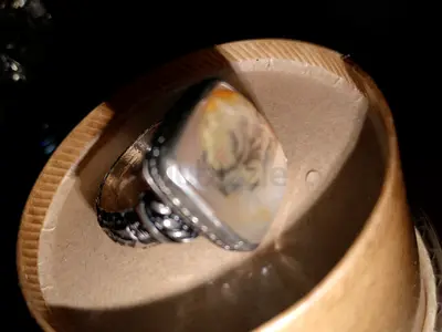 Men ringfamous Aref صياغة عارف aqeeq tree