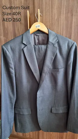 Custom Mens Suit Grey Size 40R