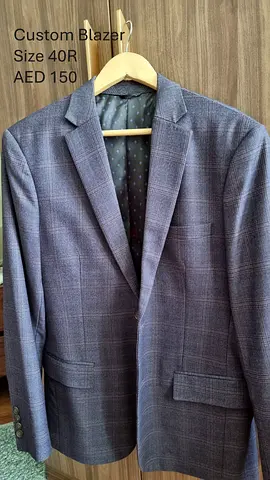 Custom Mens Checkered Blazer Size 40R