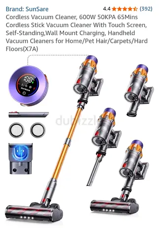 Cordless Stick Vacuum Cleaner 600W with Touch Screen — Like New