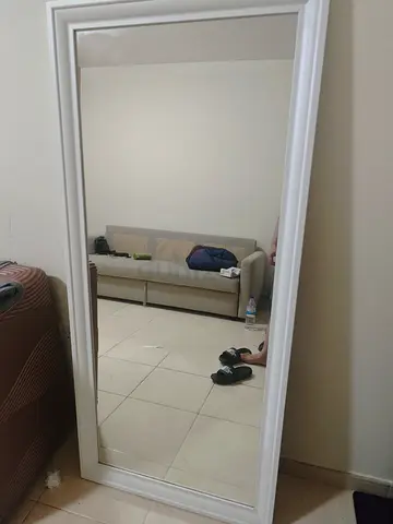 Full Length Mirror with White Frame