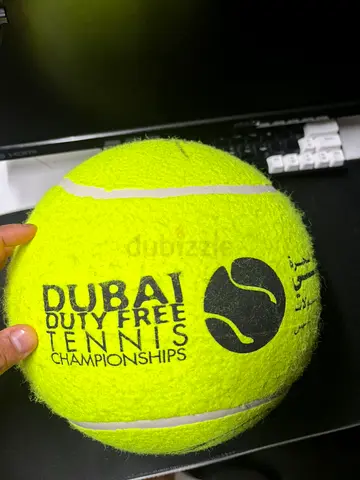 Signed Dubai Duty Free Giant Tennis Ball- Signed BY Félix Auger-Aliassime and Andrey Rublev + Proof