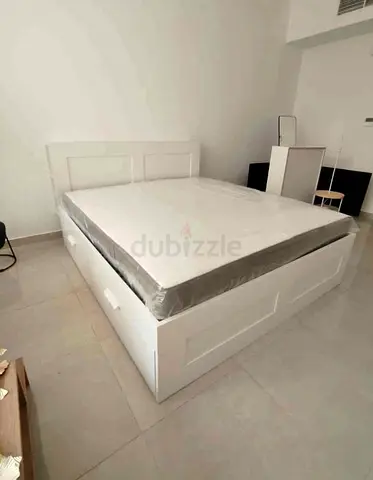 IKEA brimnes king size 180×200cm bed frame with headboard+ 4 big storage drawers with IKEA mattress