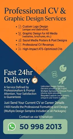 CV/Resume designing service( poster options available) | Multi theme options and Custom designing |