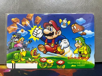 Vintage Super Mario Telephone Card (Japanese)