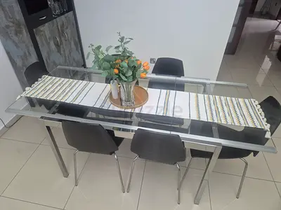 Ikea glass dining table expandable