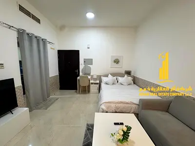 Furnished studio apartment for rent in Ajman, clean and tidy furniture - Al Muwaihat 2 - all bills and internet included - fully furnished
