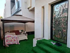 Villa for rent in Al Yasmin area, Ajman, on Qar Street. 5 bedrooms, living room, majlis, large kitch