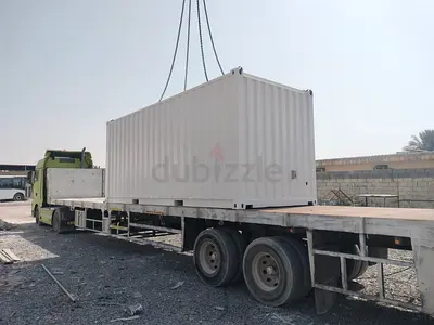 20ft Shipping Container office with AC  – Good Condition, Painted White