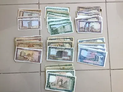 130 VINTAGE LEBANON 1980s BANKNOTES