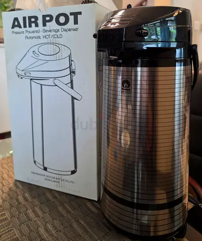 Stainless Steel Air Pot Thermal Beverage Dispenser - 3L