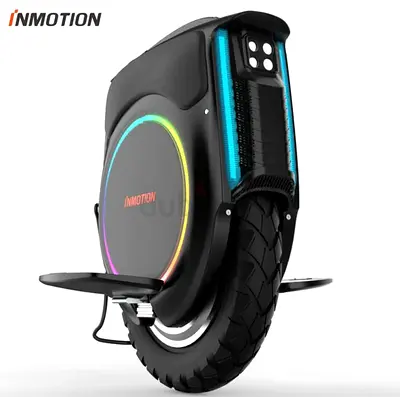 Inmotion V12HT Electric Unicycle with Grizzla Pads