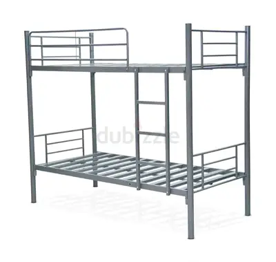 Sturdy Metal Bunk Bed Frame - Double Decker with Ladder