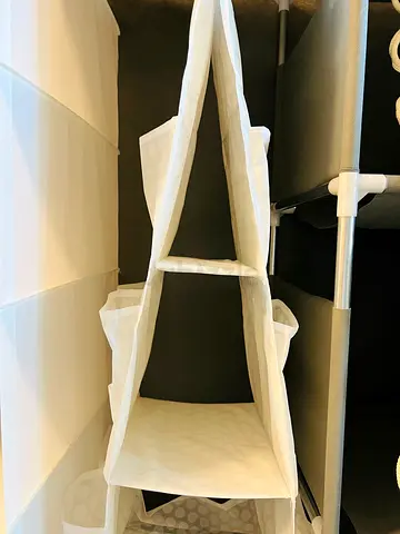 IKEA White Hanging Fabric Shelf Organizer for Closet