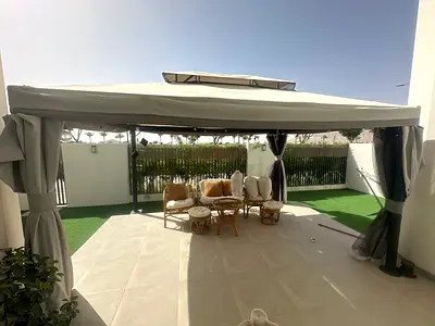 Large Garden Gazebo/Canopy with Curtains - structure is solid with no rust or any issue