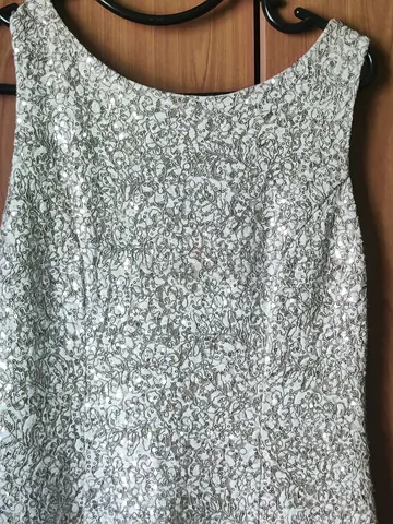 Floor length party gown with jacket