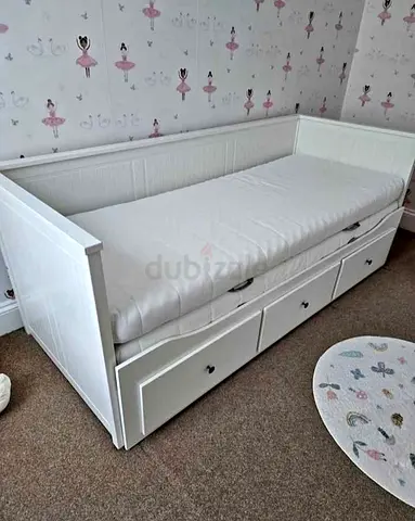 IKEA Hamnes daybed with 3 big storage drawers and 2 IKEA mattresses.