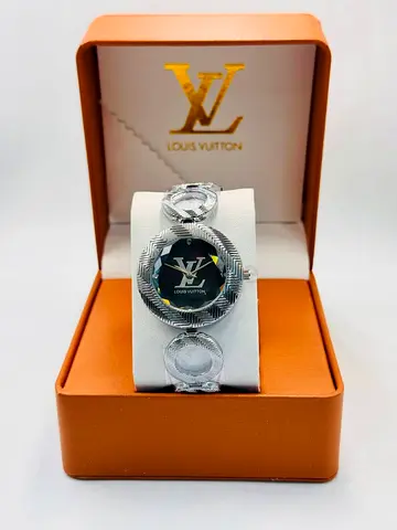 Louis Vuitton Womens Silver Bracelet Watch in Original Box