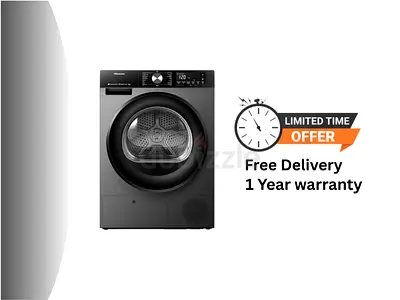 Hisense Front Load Heat Pump Dryer 9kg WiFi AI Dry 15 Programs DH3S902BT (Titanium Black)