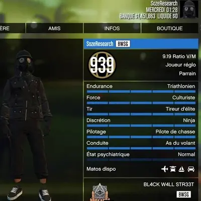 Gta 5 Modded Account ☢️ PS5 • 4x Fast Run • Male Level 939💲1.4 Million #RB939N