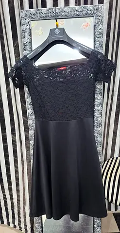 Joanna black lace dress size L (UK 10) - gently used