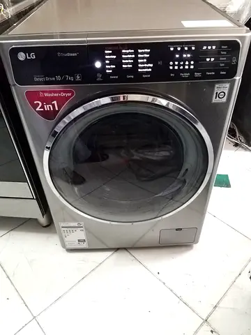LG 2-in-1 Front Load Washer Dryer 10kg/7kg - Silver (Good Working Condition)