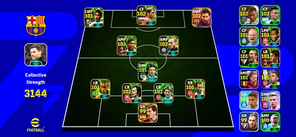 E-Football Mobile Account with High-Rating Squad. Iconic And Legendary Players. More then 12K coins