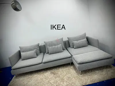 IKEA soderhamn light grey color lshape sofa