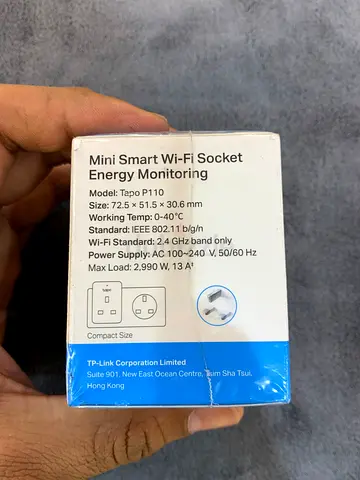 Tapo Mini Smart WiFi Socket Energy Monitoring Model P110