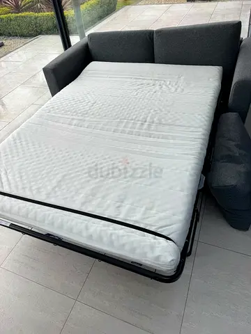 Vimle Grey Fabric Sofa Bed with Pull-Out Mattress - Good Condition