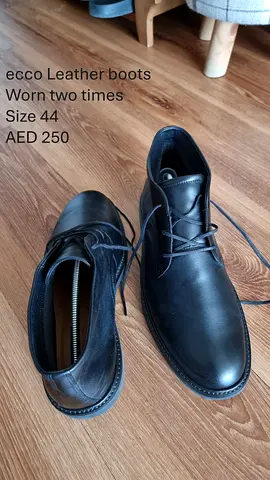 Ecco Mens Leather Boots Size 44