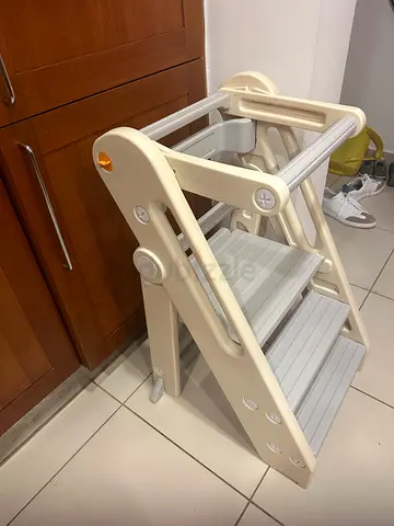 Adjustable Montessori Learning Tower / Step Stool for Kids - Cream