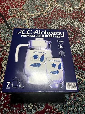 ACC Alokozay 7-piece Premium Jug  Glass Set - Brand New in Box