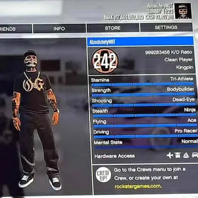 Gta 5 Modded Account 🎮PS4⭐️Level 242 | 💰17.5B 🚗 Modded Cars🎭Halloween Face Paints