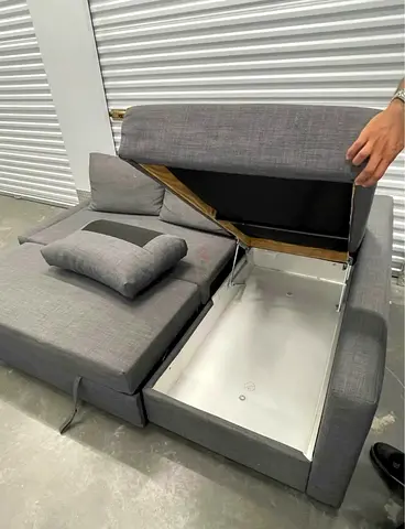 Vimle Light Grey L-Shaped Corner Sofa - bed 3-Seater with Chaise