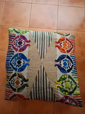 Decorative Embroidered Throw Pillow / Floor Cushion
